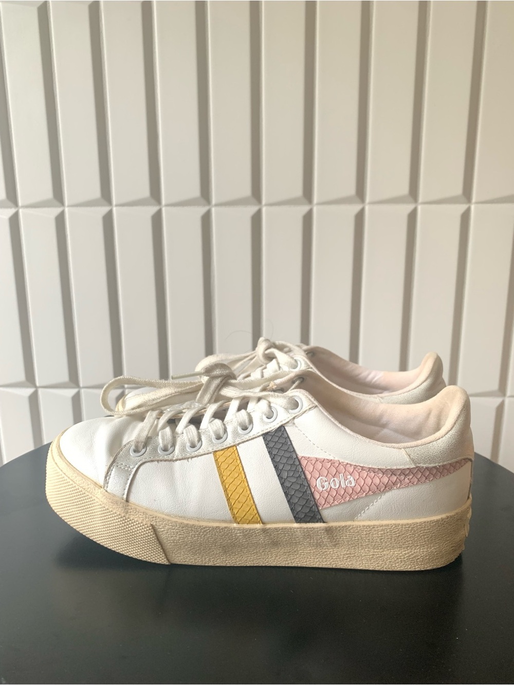 Gola Orchid Platform Sneakers White size 8 with box (white, pink, sun)